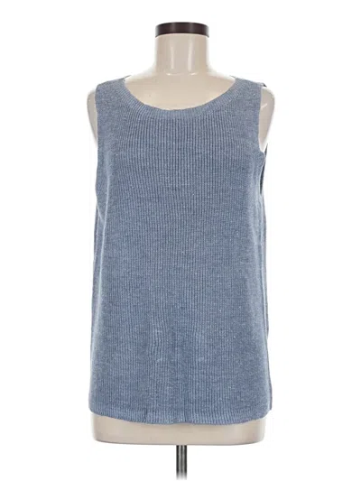 Pre-owned Eileen Fisher Sweater Vest In Blue