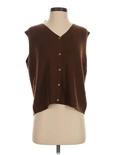 Eileen Fisher Sweater Vest In Brown