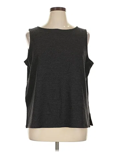 Pre-owned Eileen Fisher Sweater Vest In Gray