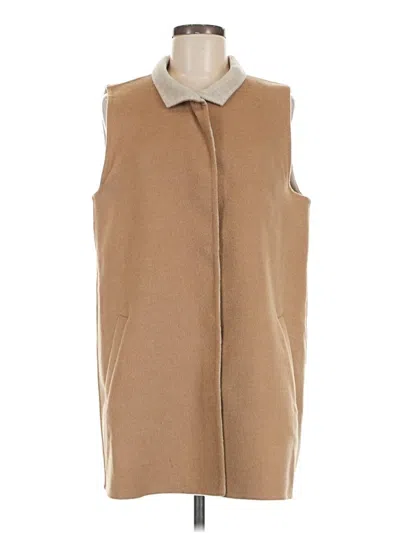 Pre-owned Eileen Fisher Sweater Vest In Tan