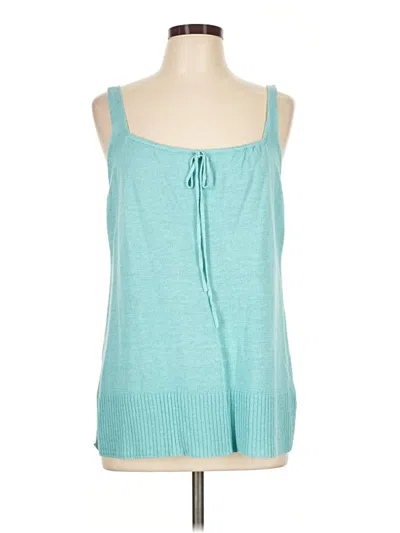 Pre-owned Eileen Fisher Sweater Vest In Teal