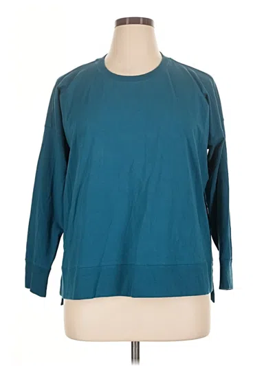 Pre-owned Eileen Fisher Sweatshirt In Teal