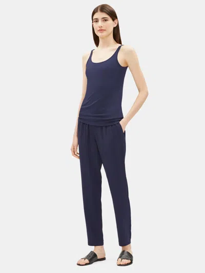 Eileen Fisher System Silk Jersey Long Cami In Blue