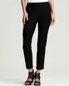 Eileen Fisher Stretch Crepe Slim Ankle Pants In Black