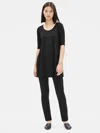 Eileen Fisher System Stretch Ponte Slim Pant In Black