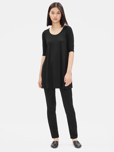 Eileen Fisher System Stretch Ponte Slim Pant In Black