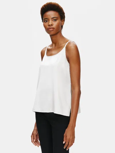 Eileen Fisher System Stretch Silk Charmeuse Cami In Brown