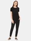 Eileen Fisher System Viscose Jersey Easy Pant In Black