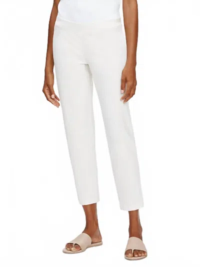 Eileen Fisher System Washable Stretch Crepe Slim Ankle Pant In Bone In Neutral