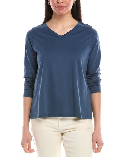 Eileen Fisher T-shirt In Blue