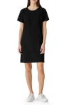 Eileen Fisher Organic Linen Dolman Sleeve Dress In Black