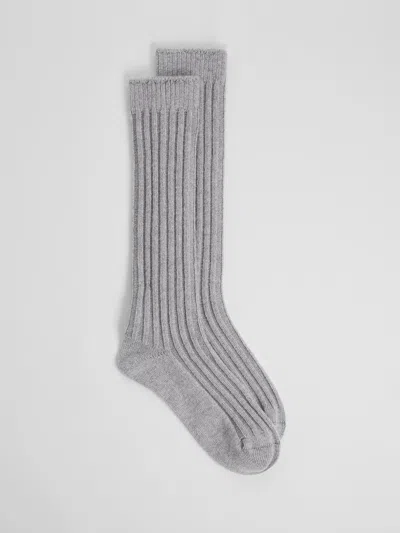 Eileen Fisher Tall Rib Slouch Sock In Gray