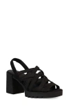Eileen Fisher Tally Strappy Slingback Platform Sandal In Black