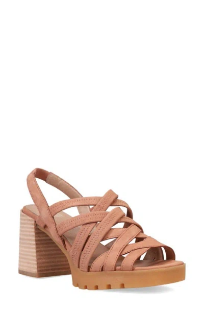 Eileen Fisher Tally Strappy Slingback Platform Sandal In Honey