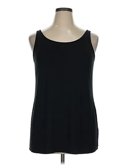 Pre-owned Eileen Fisher Tank Top Black Halter Neckline Tops