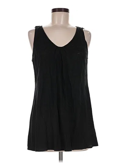 Pre-owned Eileen Fisher Tank Top Black Plunge Neckline Tops