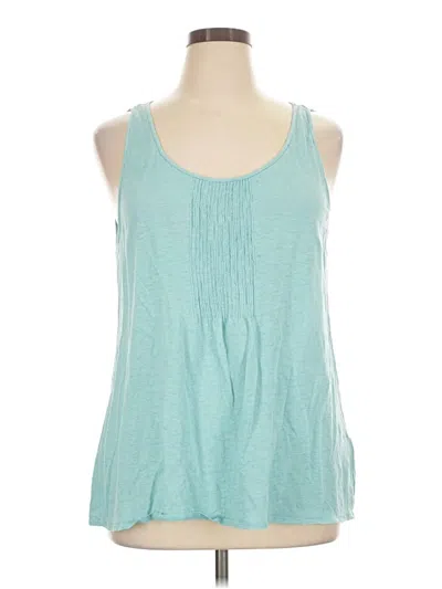 Pre-owned Eileen Fisher Tank Top Blue Halter Neckline Tops