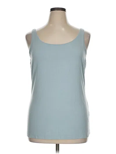 Pre-owned Eileen Fisher Tank Top Blue Strapless Neckline Tops
