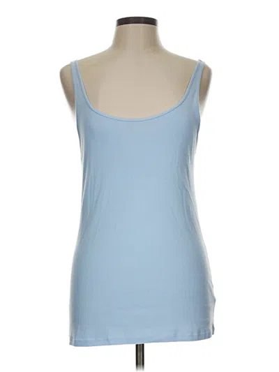 Pre-owned Eileen Fisher Tank Top Blue Strapless Neckline Tops