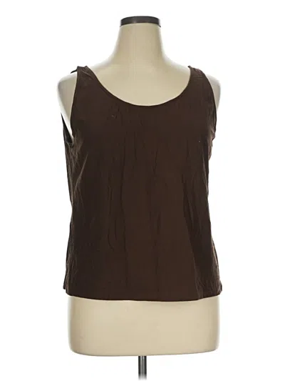 Pre-owned Eileen Fisher Tank Top Brown Strapless Neckline Tops