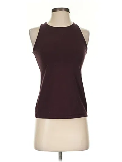 Pre-owned Eileen Fisher Tank Top Burgundy Halter Neckline Tops