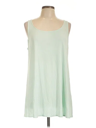 Pre-owned Eileen Fisher Tank Top Green Halter Neckline Tops