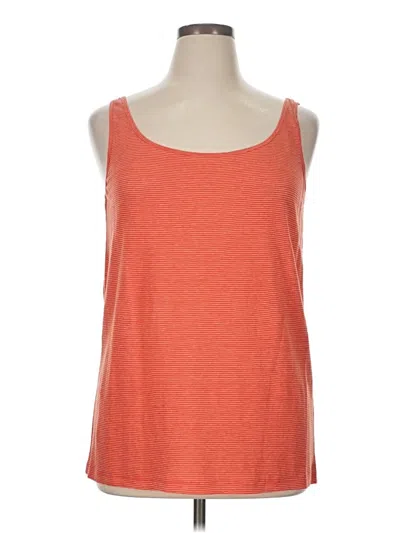 Pre-owned Eileen Fisher Tank Top Orange Square Neckline Tops