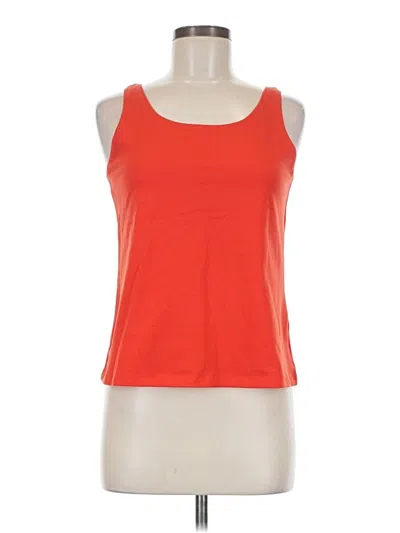 Pre-owned Eileen Fisher Tank Top Orange Strapless Neckline Tops