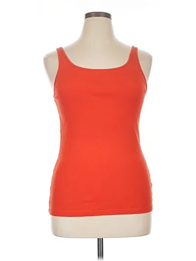 Pre-owned Eileen Fisher Tank Top Orange Strapless Neckline Tops
