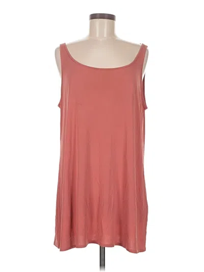 Pre-owned Eileen Fisher Tank Top Pink Cold Shoulder Neckline Tops