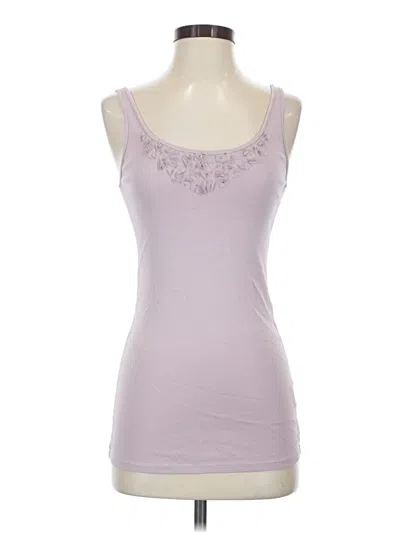 Pre-owned Eileen Fisher Tank Top Purple Sweetheart Neckline Tops