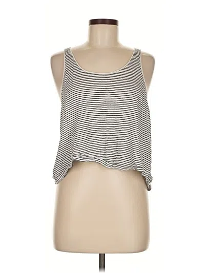 Pre-owned Eileen Fisher Tank Top Silver Strapless Neckline Tops