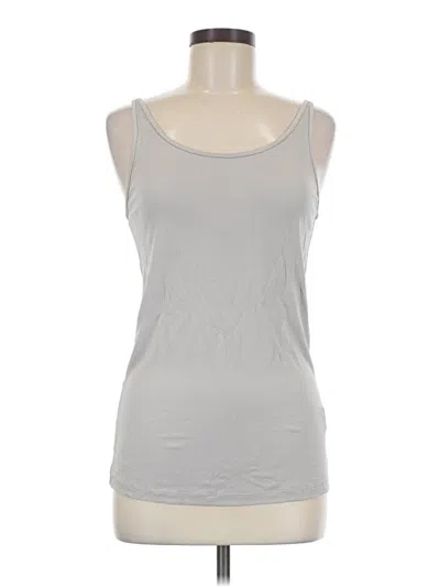 Pre-owned Eileen Fisher Tank Top Silver Strapless Neckline Tops