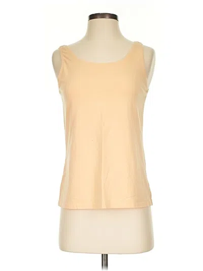 Pre-owned Eileen Fisher Tank Top Tan Strapless Neckline Tops