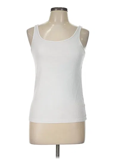 Pre-owned Eileen Fisher Tank Top White Strapless Neckline Tops