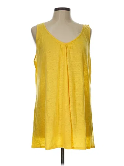 Pre-owned Eileen Fisher Tank Top Yellow Halter Neckline Tops