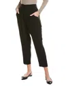 Eileen Fisher Organic Cotton Tapered Ankle Pants In Black