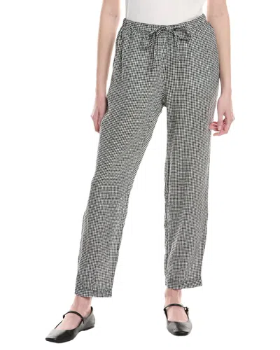 Eileen Fisher Tapered Ankle Linen Pant In Gray