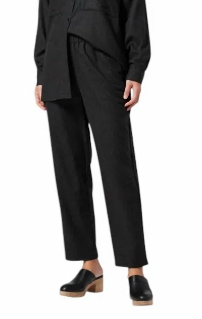 Eileen Fisher Tapered Ankle Pant In Charcoal In Pink