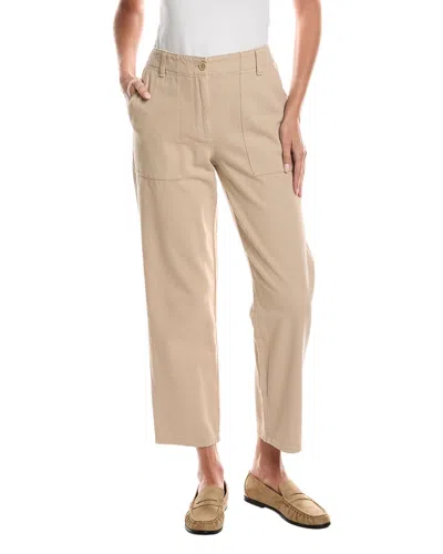 Eileen Fisher Tapered Ankle Pant In Brown