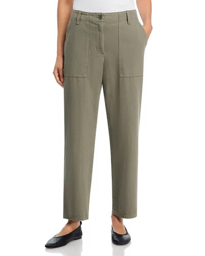 Eileen Fisher Tapered Ankle Pants In Green