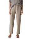 Eileen Fisher Cropped Organic Cotton Utility Pants In Reed