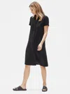 Eileen Fisher Tencel & Linen Shirtdress With Belt In Black