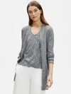 Eileen Fisher Tencel And Metal Long Cardigan In Gray