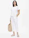 Eileen Fisher Tencel & Organic Linen Slub Easy Pant In White
