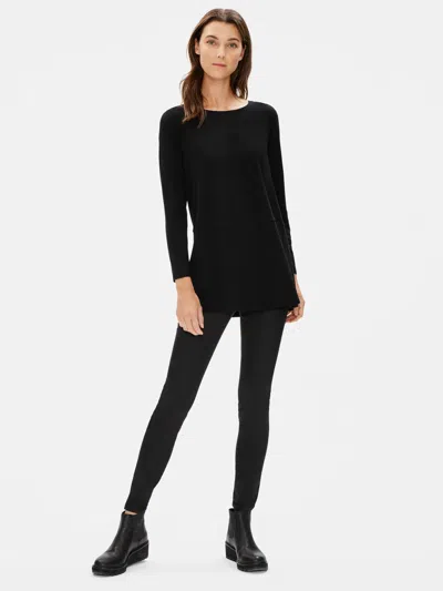 Eileen Fisher Tencel Jersey A-line Tunic In Black