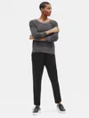 Eileen Fisher Tencel Jersey Faux Wrap Pant In Black