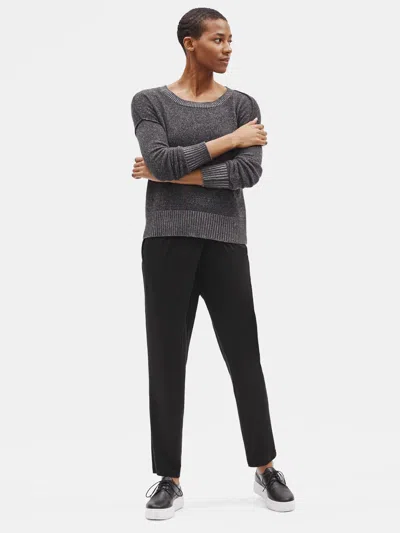 Eileen Fisher Tencel Jersey Faux Wrap Pant In Black