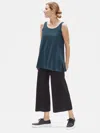 Eileen Fisher Tencel Jersey Long Tank In Blue