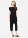 Eileen Fisher Tencel Jersey Slouchy Pant In Black